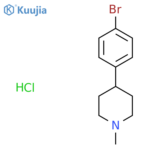 4-(4-Bromo-phenyl)-1-methyl-piperidine hydrochloride (1:1) structure
