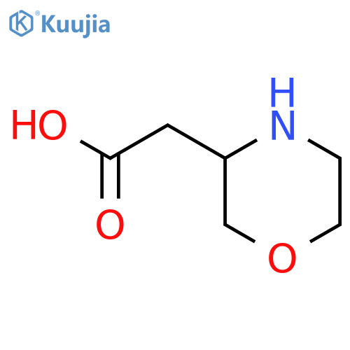2-[(3R)-morpholin-3-yl]acetic acid structure