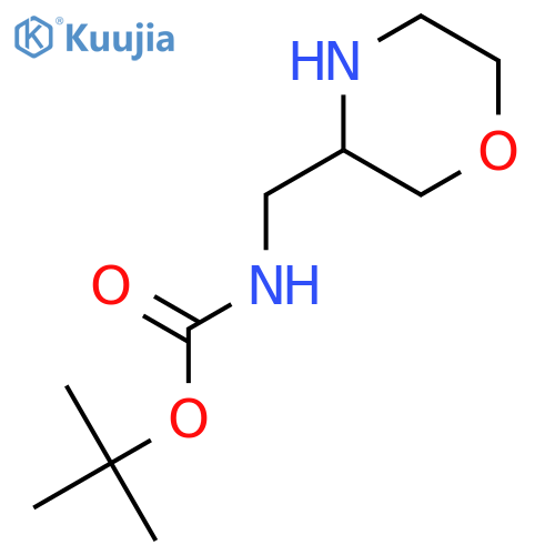 tert-butyl N-[(3R)-morpholin-3-ylmethyl]carbamate structure