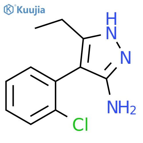 4-(2-Chlorophenyl)-5-ethyl-1H-pyrazol-3-amine structure