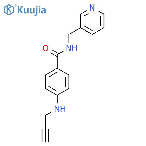 4-(prop-2-ynylamino)-N-(pyridin-3-ylmethyl)benzamide structure