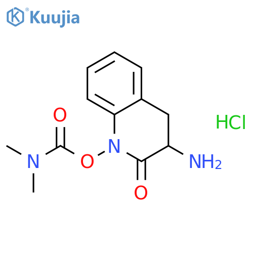 3-Amino-2-oxo-3,4-dihydroquinolin-1(2H)-yl dimethylcarbamate hydrochloride structure