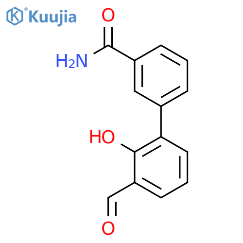 6-(3-Aminocarbonylphenyl)-2-formylphenol structure