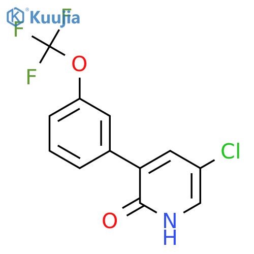 5-Chloro-2-hydroxy-3-(3-(trifluoromethoxy)phenyl)pyridine structure