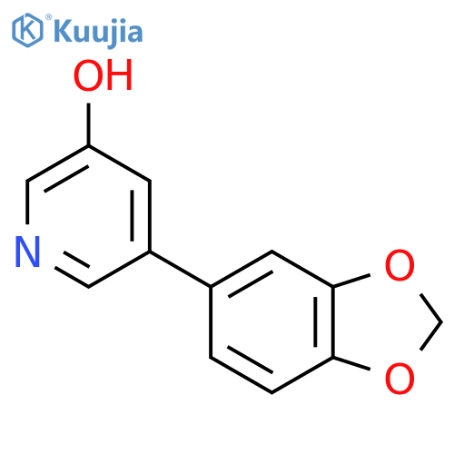 3-Hydroxy-5-(3,4-methylenedioxyphenyl)pyridine structure