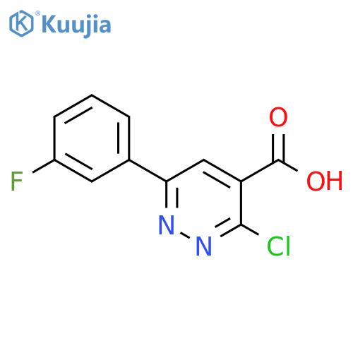 3-chloro-6-(3-fluorophenyl)pyridazine-4-carboxylic acid structure