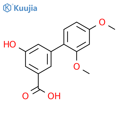 3-(2,4-Dimethoxyphenyl)-5-hydroxybenzoic acid structure