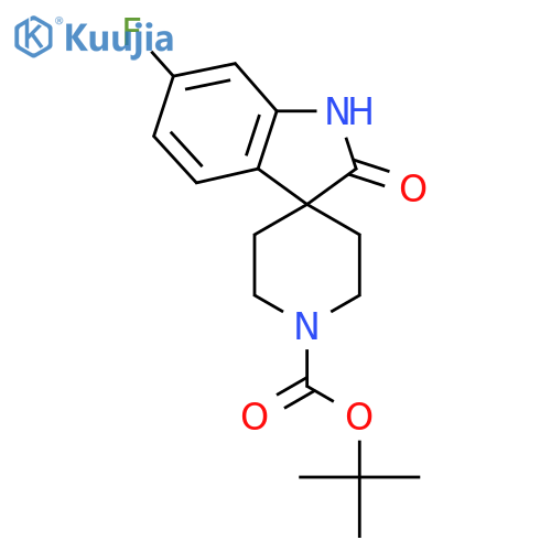 Tert-Butyl 6-fluoro-2-oxospiro[indoline-3,4'-piperidine]-1'-carboxylate structure