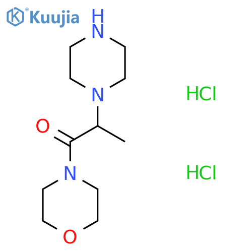 1-Propanone, 1-(4-morpholinyl)-2-(1-piperazinyl)-, hydrochloride (1:2) structure