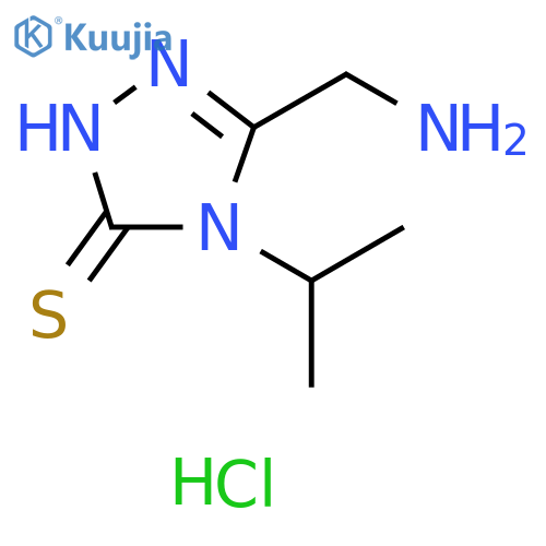 5-(aminomethyl)-4-(propan-2-yl)-4H-1,2,4-triazole-3-thiol hydrochloride structure