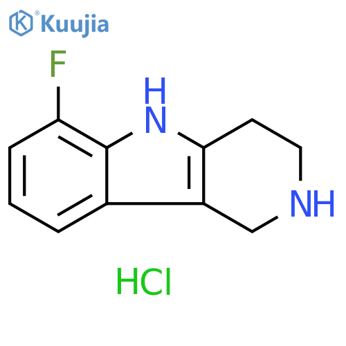6-fluoro-1H,2H,3H,4H,5H-pyrido4,3-bindole hydrochloride structure