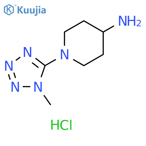 1-(1-methyltetrazol-5-yl)piperidin-4-amine;hydrochloride structure