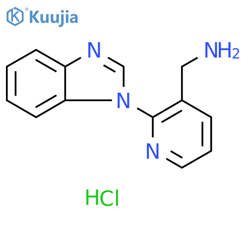 2-(1H-1,3-benzodiazol-1-yl)pyridin-3-ylmethanamine dihydrochloride structure