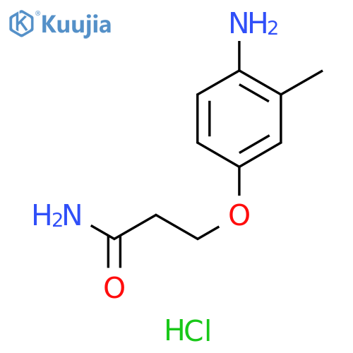 3-(4-amino-3-methylphenoxy)propanamide hydrochloride structure