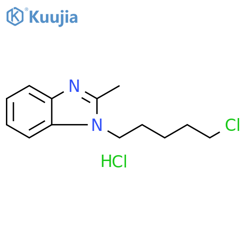 1-(5-chloropentyl)-2-methyl-1H-1,3-benzodiazole hydrochloride structure