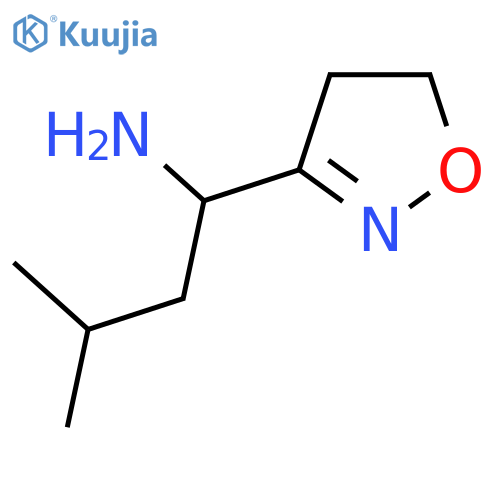 1-(4,5-Dihydro-1,2-oxazol-3-yl)-3-methylbutan-1-amine structure