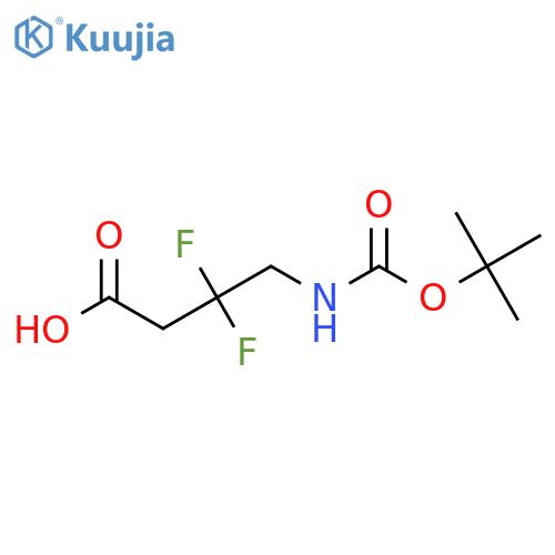 4-{(tert-butoxy)carbonylamino}-3,3-difluorobutanoic acid structure