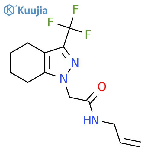 N-allyl-2-(3-(trifluoromethyl)-4,5,6,7-tetrahydroindazol-1-yl)acetamide structure