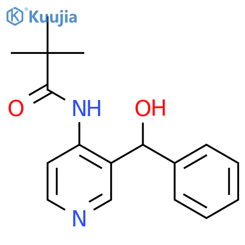 N-(3-(hydroxy(phenyl)methyl)pyridin-4-yl)pivalamide structure