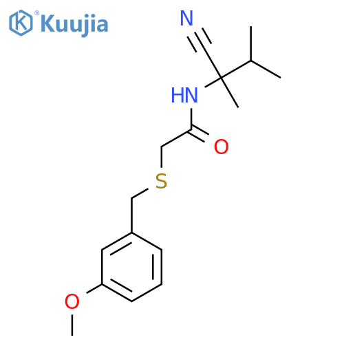 N-(1-cyano-1,2-dimethylpropyl)-2-{[(3-methoxyphenyl)methyl]sulfanyl}acetamide structure