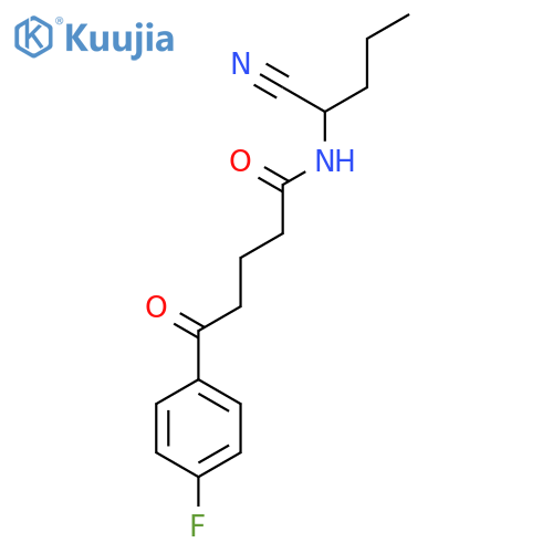N-(1-cyanobutyl)-5-(4-fluorophenyl)-5-oxopentanamide structure