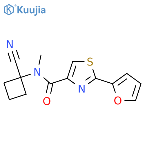 N-(1-cyanocyclobutyl)-2-(furan-2-yl)-N-methyl-1,3-thiazole-4-carboxamide structure