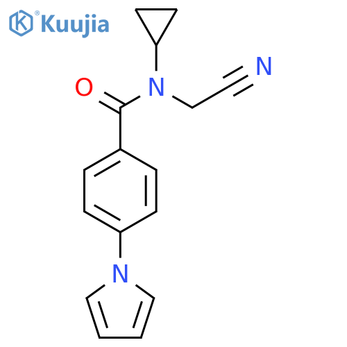 N-(cyanomethyl)-N-cyclopropyl-4-(1H-pyrrol-1-yl)benzamide structure