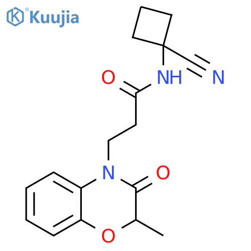 N-(1-Cyanocyclobutyl)-2,3-dihydro-2-methyl-3-oxo-4H-1,4-benzoxazine-4-propanamide structure