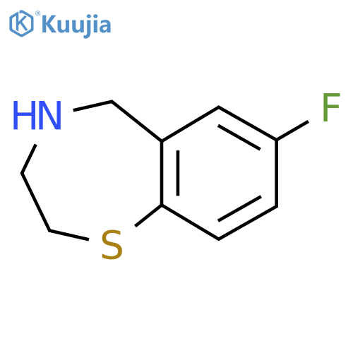 7-Fluoro-2,3,4,5-tetrahydrobenzo[f][1,4]thiazepine structure