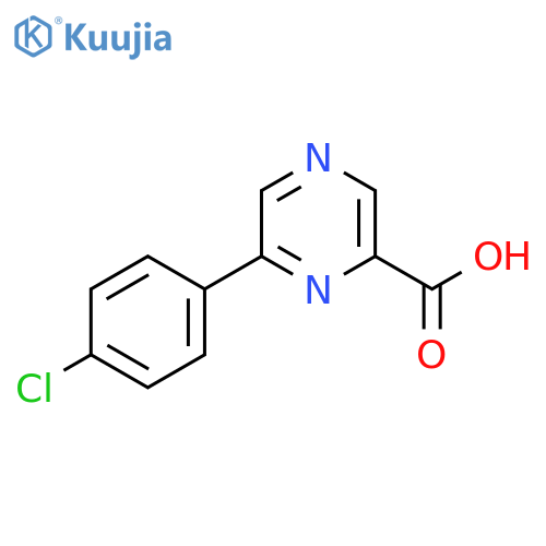 6-(4-Chlorophenyl)pyrazine-2-carboxylic Acid structure
