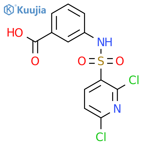 3-[[(2,6-Dichloro-3-pyridinyl)sulfonyl]amino]benzoic acid structure