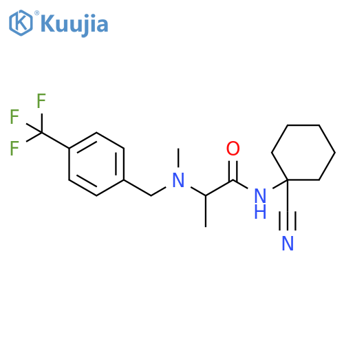 N-(1-Cyanocyclohexyl)-2-[methyl[[4-(trifluoromethyl)phenyl]methyl]amino]propanamide structure