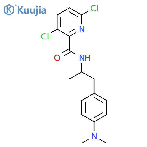 3,6-dichloro-N-{1-[4-(dimethylamino)phenyl]propan-2-yl}pyridine-2-carboxamide structure