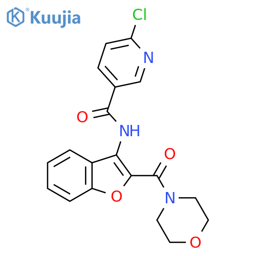 6-Chloro-N-[2-(4-morpholinylcarbonyl)-3-benzofuranyl]-3-pyridinecarboxamide structure