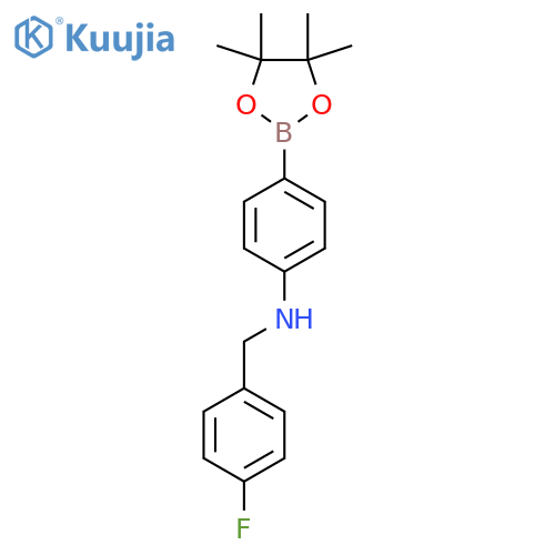 N-(4-Fluorobenzyl)-4-(4,4,5,5-tetramethyl-1,3,2-dioxaborolan-2-yl)aniline structure
