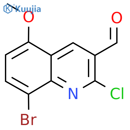 8-Bromo-2-chloro-5-methoxyquinoline-3-carbaldehyde structure