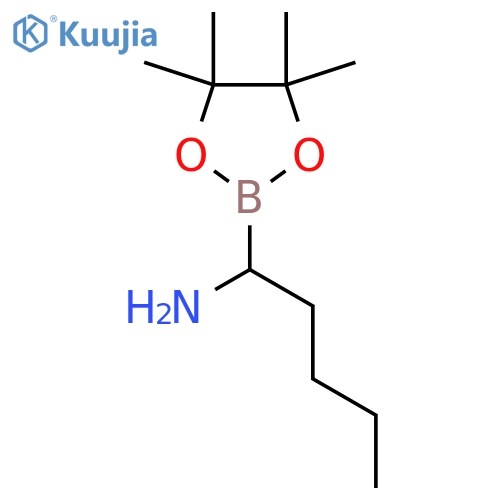 (R)-1-(4,4,5,5-Tetramethyl-1,3,2-dioxaborolan-2-yl)pentan-1-amine structure