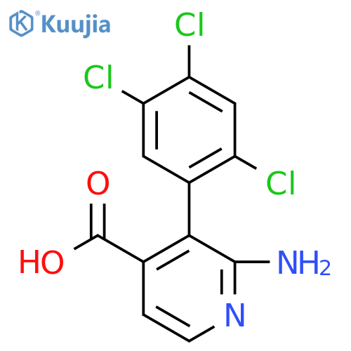 2-Amino-3-(2,4,5-trichlorophenyl)isonicotinic acid structure