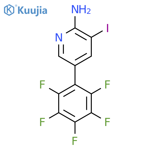 2-Amino-3-iodo-5-(perfluorophenyl)pyridine structure