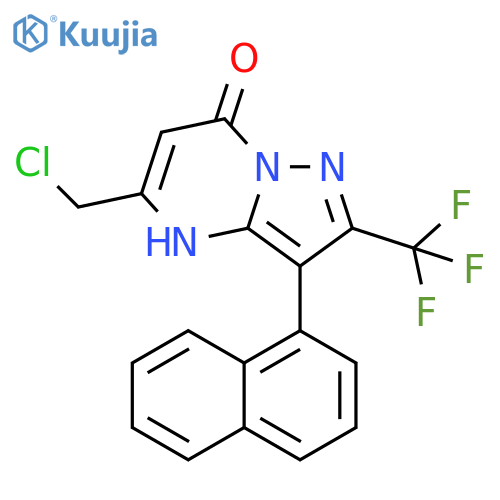 5-(Chloromethyl)-3-(1-naphthalenyl)-2-(trifluoromethyl)pyrazolo[1,5-a]pyrimidin-7(4H)-one structure