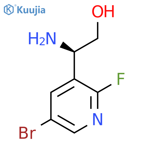 (2R)-2-amino-2-(5-bromo-2-fluoropyridin-3-yl)ethan-1-ol structure