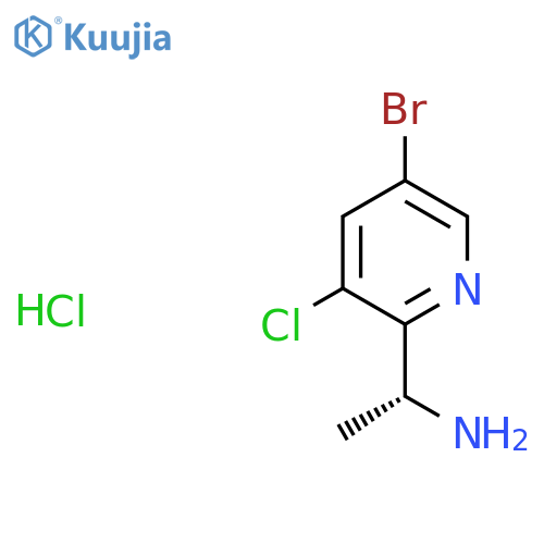 (R)-1-(5-Bromo-3-chloropyridin-2-yl)ethan-1-amine hydrochloride structure