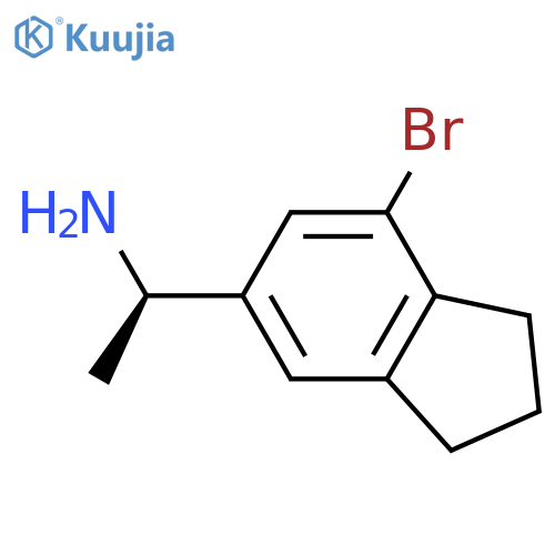 (1R)-1-(7-bromoindan-5-yl)ethanamine structure