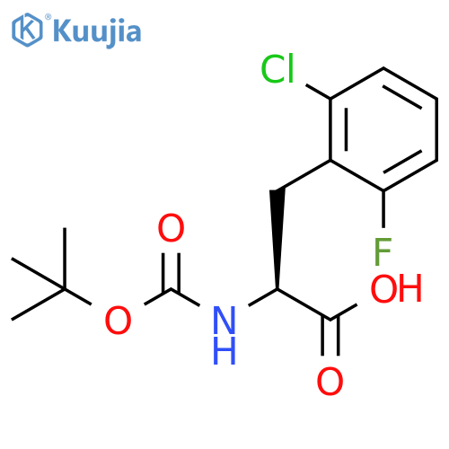 Phenylalanine, 6-chloro-N-[(1,1-dimethylethoxy)carbonyl]-2-fluoro- structure