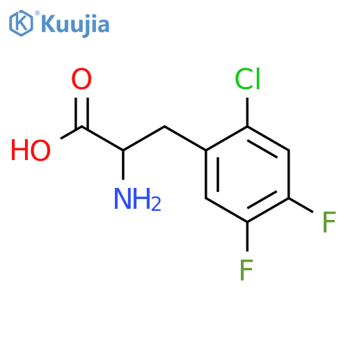 2-Amino-3-(2-chloro-4,5-difluorophenyl)propanoic acid structure
