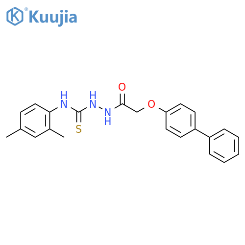 Acetic acid,2-([1,1'-biphenyl]-4-yloxy)-,2-[[(2,4-dimethylphenyl)amino]thioxomethyl]hydrazide structure