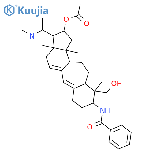 9-(benzoylamino)-3-[1-(dimethylamino)ethyl]-10-(hydroxymethyl)-3a,10,12b-trimethyl-1,2,3,3a,4,7,8,9,10,10a,11,12,12a,12b-tetradecahydrobenzo[4,5]cyclohepta[1,2-e]inden-2-yl acetate structure