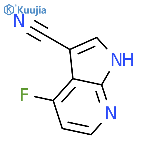 4-Fluoro-1H-pyrrolo[2,3-b]pyridine-3-carbonitrile structure