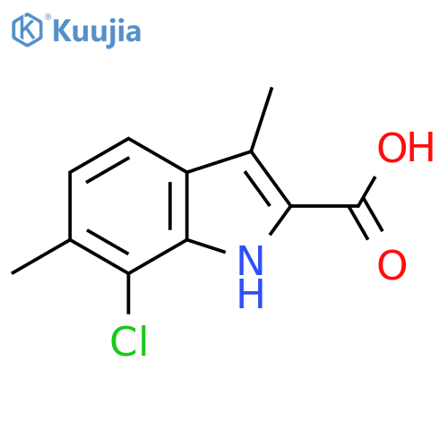 7-Chloro-3,6-dimethylindole-2-carboxylic acid structure