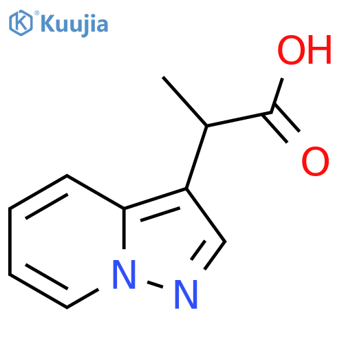 2-{pyrazolo1,5-apyridin-3-yl}propanoic acid structure